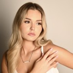 Naszyjnik spinacze z naturalną perłą srebrny PEARL