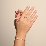 Bransoletka spinacze z perłą naturalną srebrna PEARL